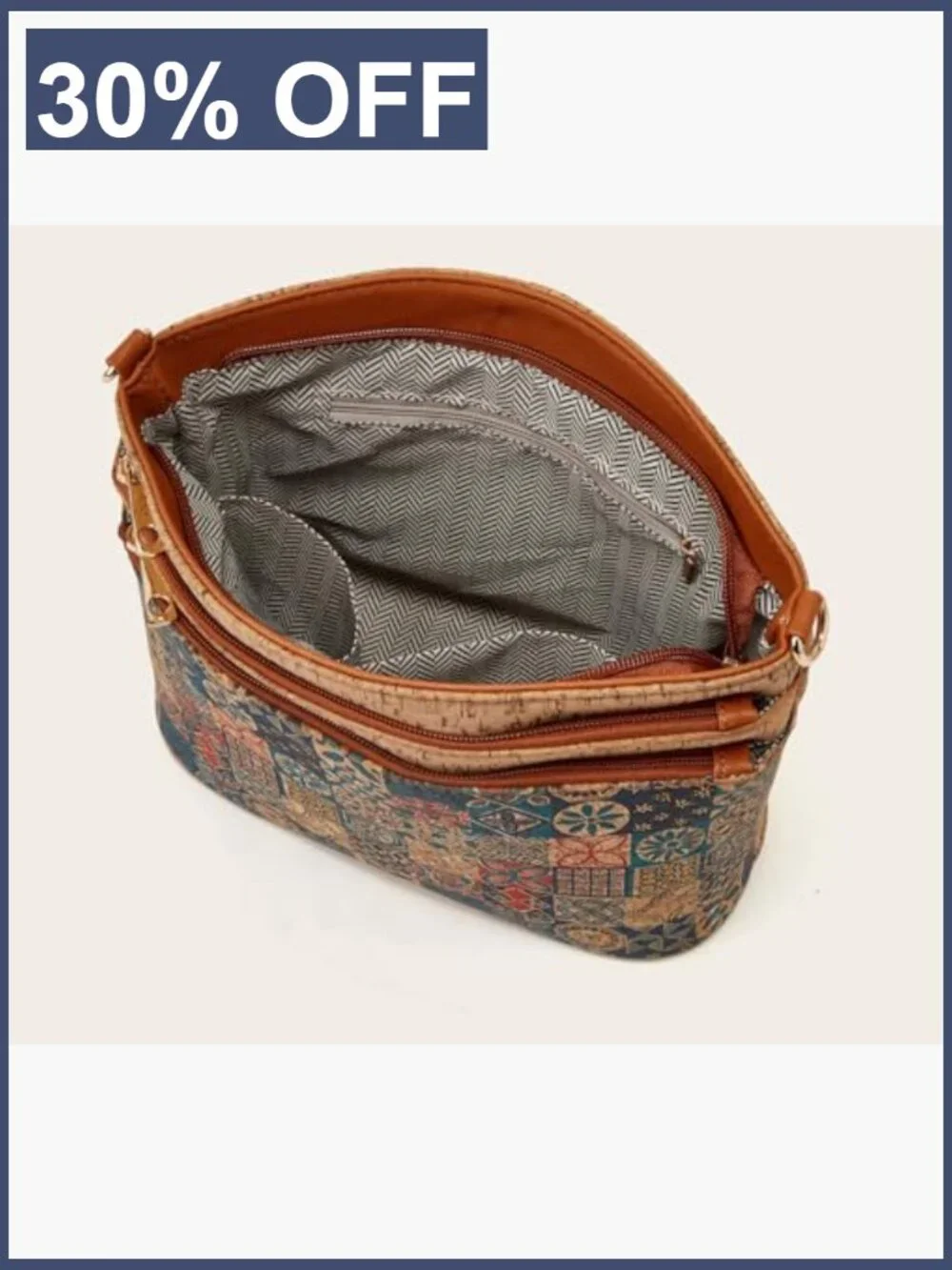 Bohemian Cork Crossbody Hobo Satchel Bag for Women Vintage Shoulder Purse